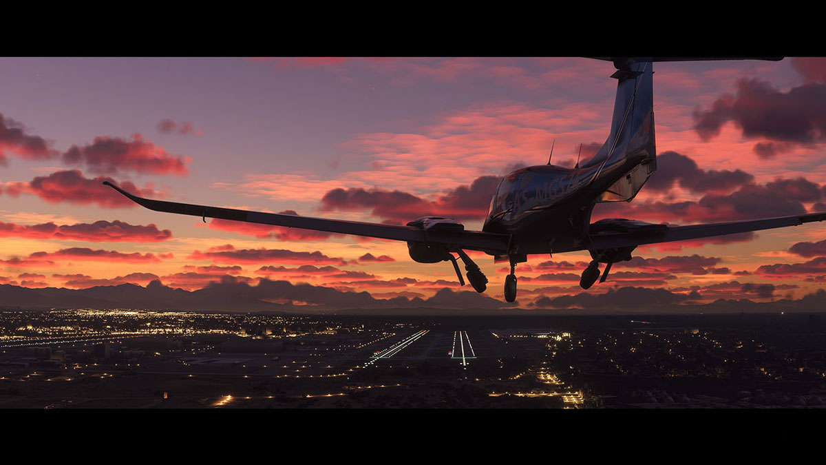 microsoft flight simulator 2020 sunset landing