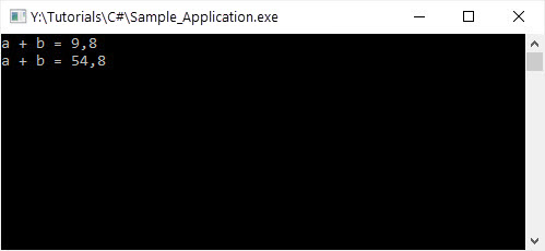 example of simple console application with csharp