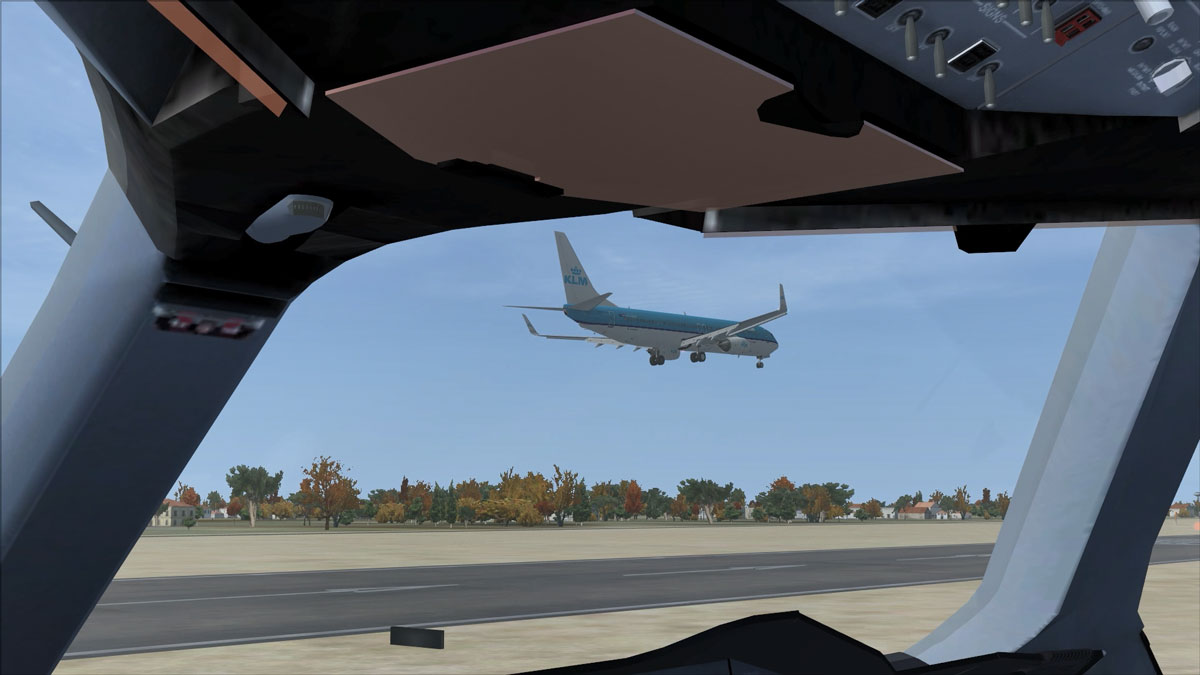 microsoft flight simulator x (fsx) steam edition ai plane KLM landing view from cockpit cam