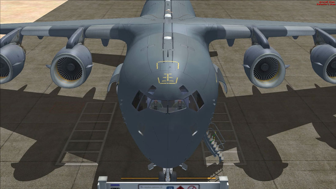 flight simulator x (fsx) boeing c-17 globemaster front