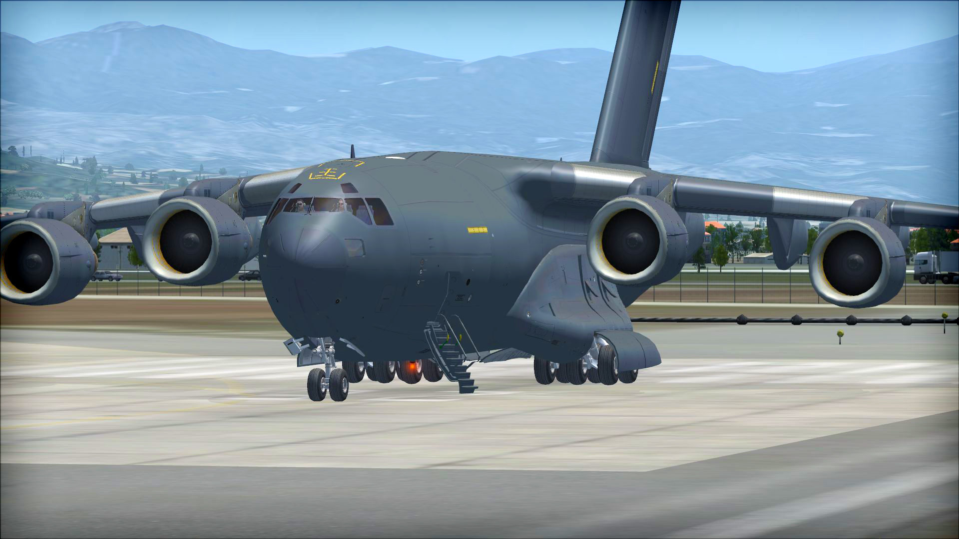 flight simulator x (fsx) boeing c-17 globemaster park halinde