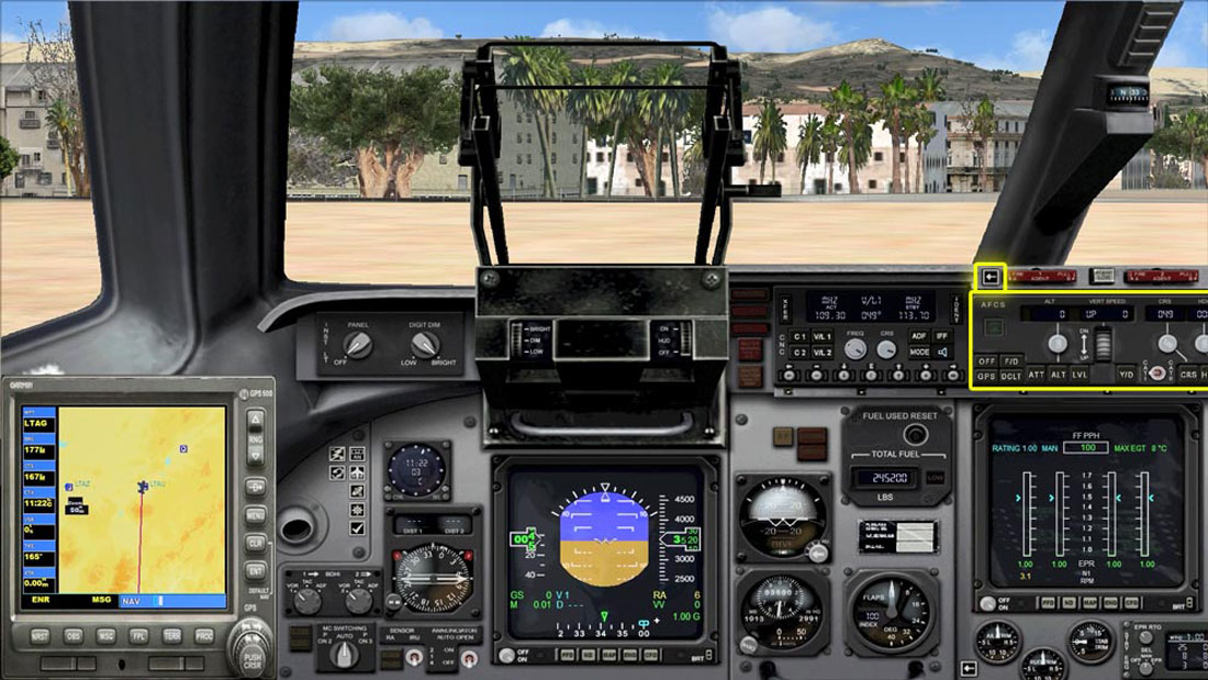 flight simulator x (fsx) boeing c-17 globemaster ana panel