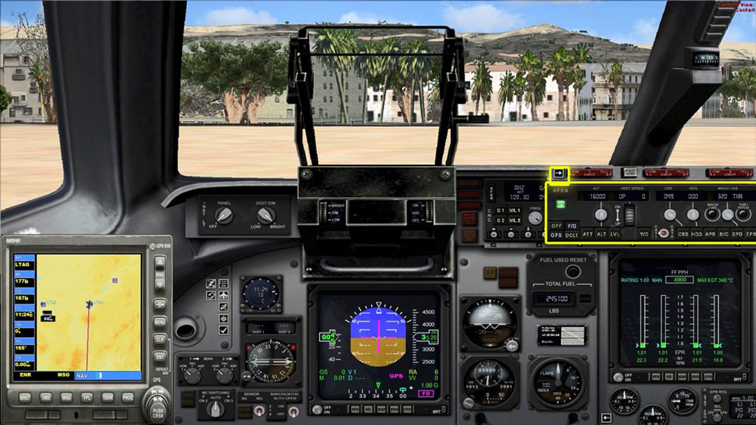 flight simulator x (fsx) boeing c-17 globemaster ana kokpit panel