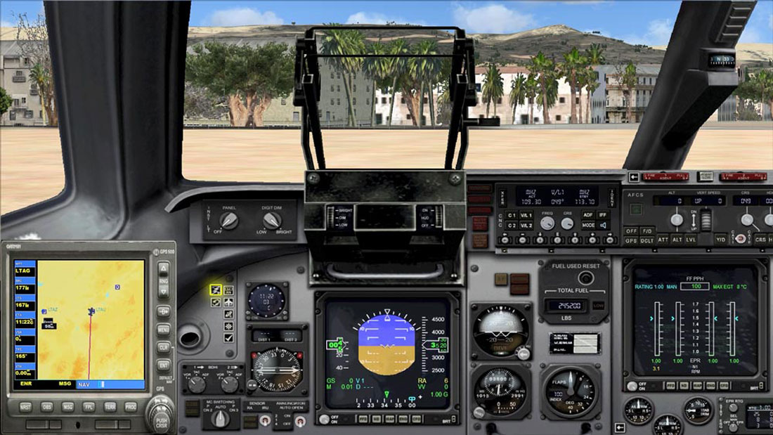 flight simulator x (fsx) boeing c-17 globemaster üst paneli açma butonu